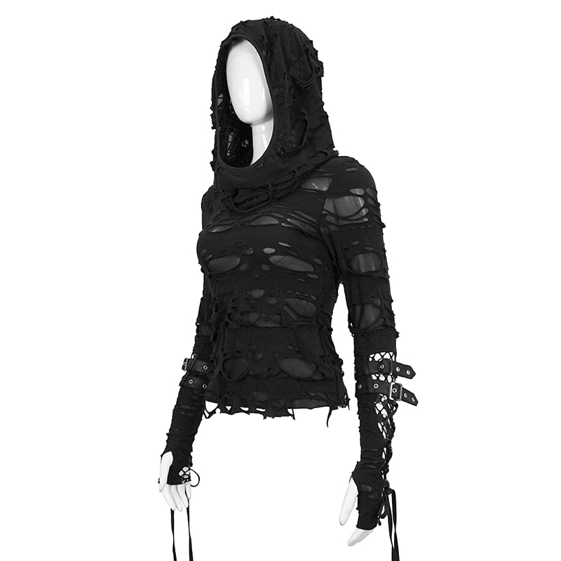 Gothic Slasher Hooded Top by Devil Fashion