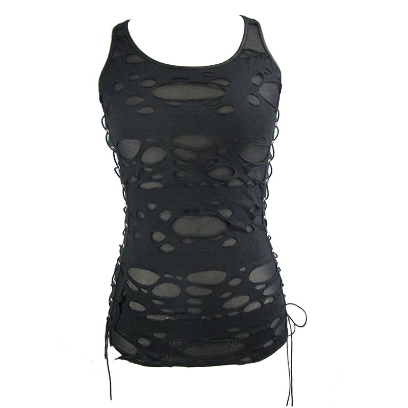 Mortimer Shredded Tank Top by Devil Fashion