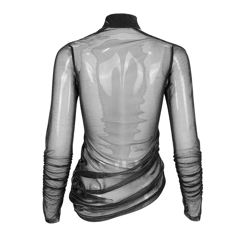Coffin Cutie Rushed Mesh Top by Devil Fashion