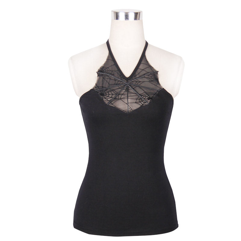 Spiderweb Halter Top Devil Fashion