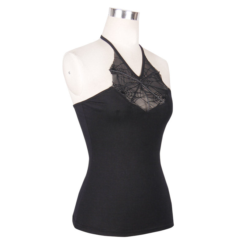 Spiderweb Halter Top Devil Fashion