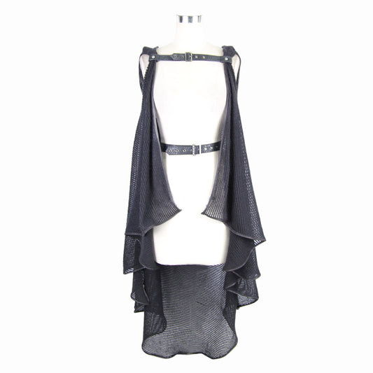 Underground Hooded Vest Cape by Devil Fashion