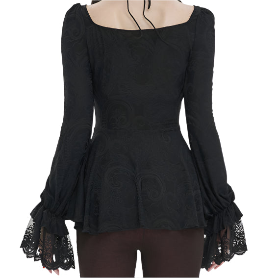 Dylan Lace Frill Top by Devil Fashion
