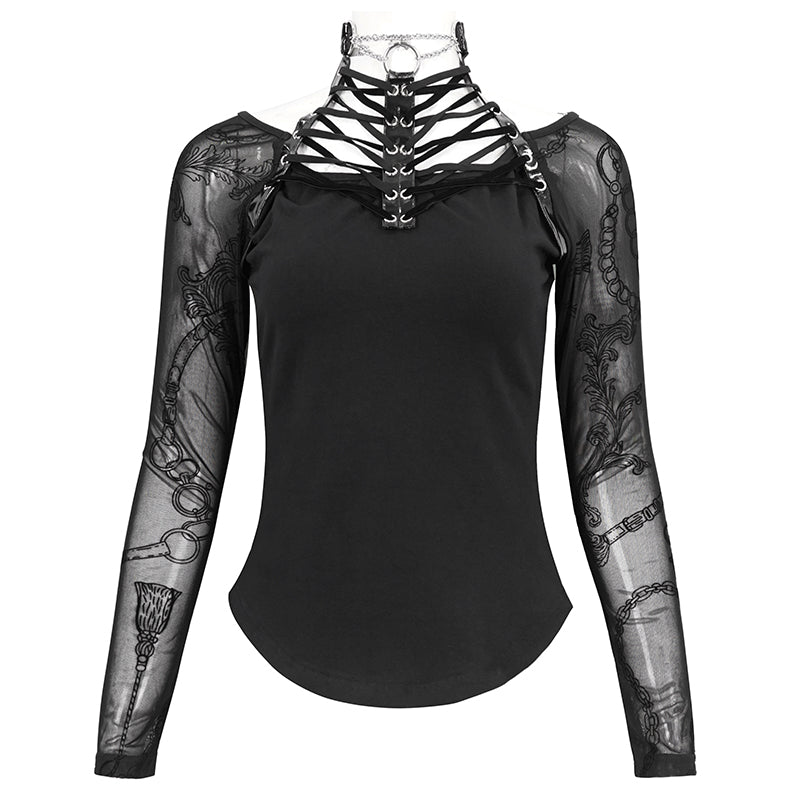 Trinity Mesh Sleeve Top by Devil Fashion