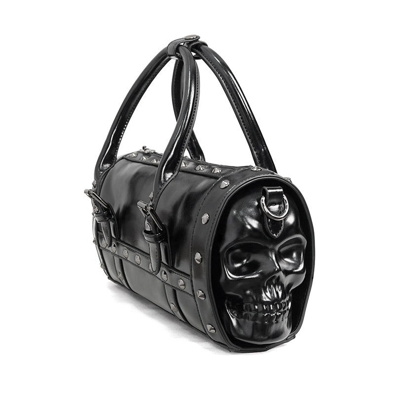 Studded Skull Faux Leather Bag by Devil Fashion