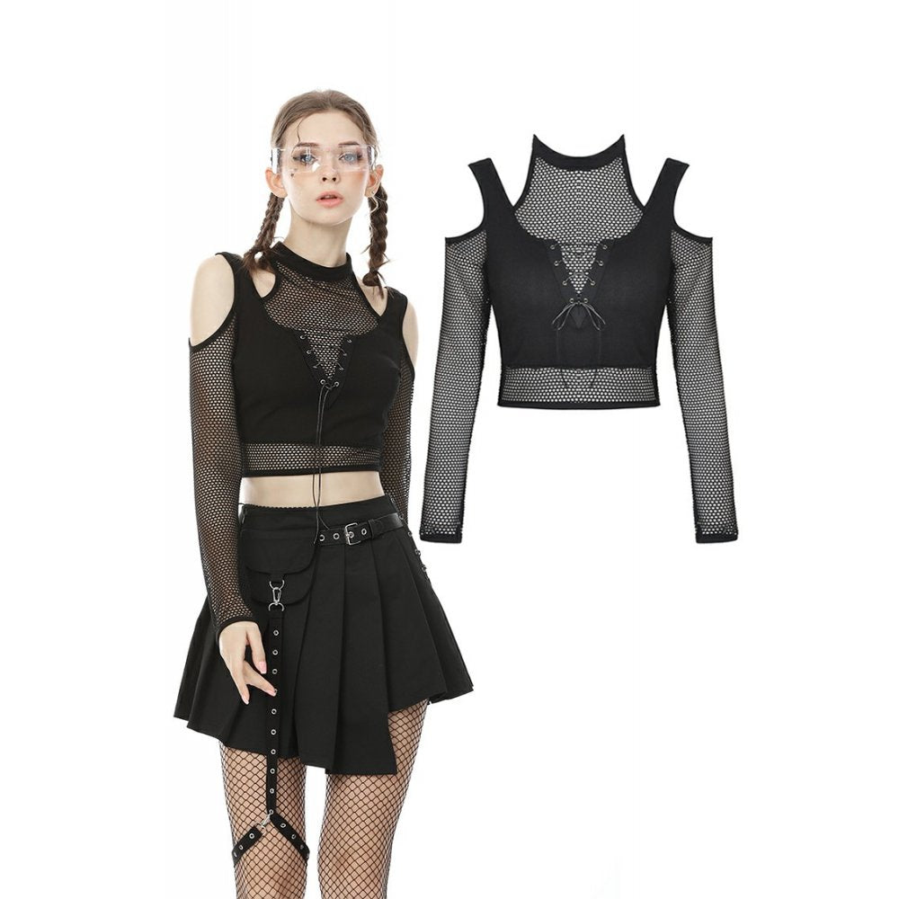 Under My Spell Fishnet Crop Top by Dark In Love