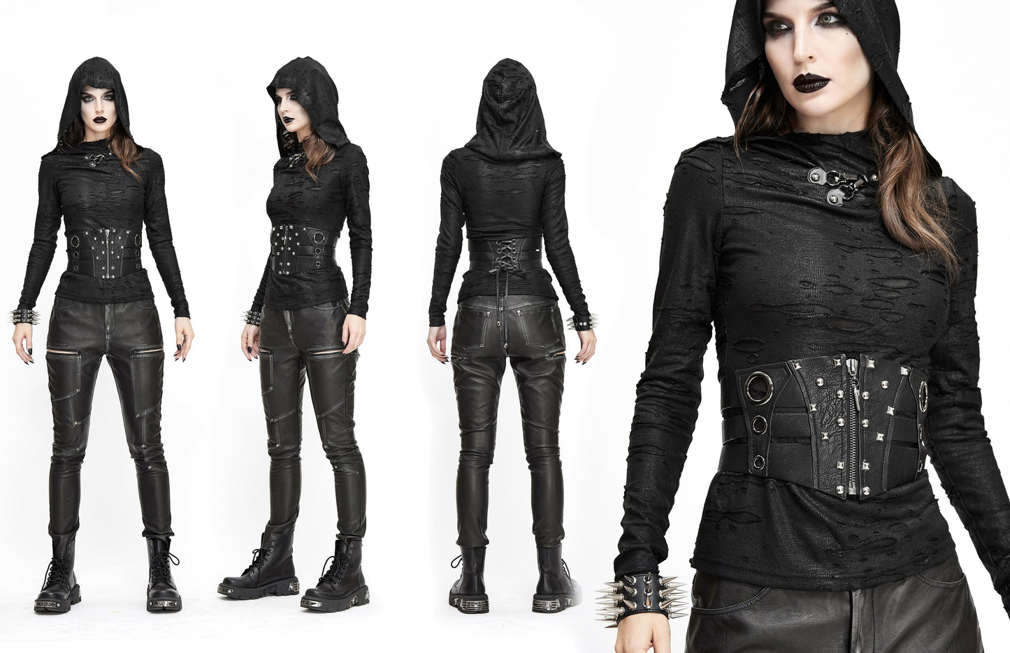 Forgotten Corpse Faux Leather Corset Belt by Devil Fashion