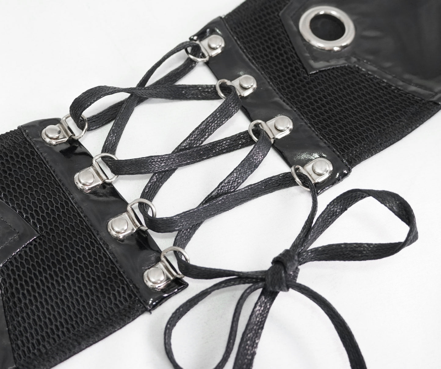 Void Faux Leather Corset Belt by Devil Fashion