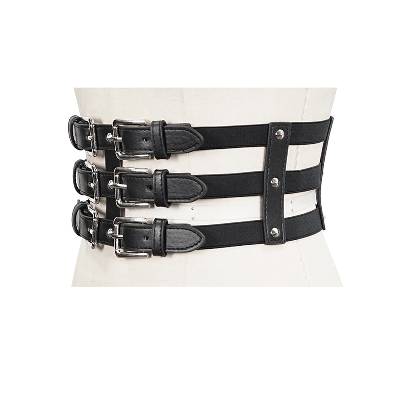 Brutal Buckle Corset Belt by Devil Fashion