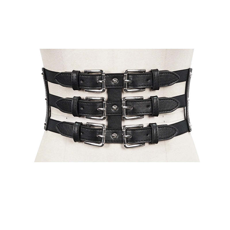 Brutal Buckle Corset Belt by Devil Fashion