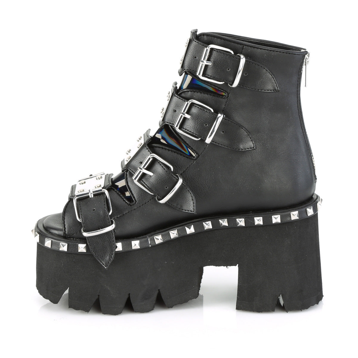 ASHES-70 Chunky Heel Platform Sandals by Demonia