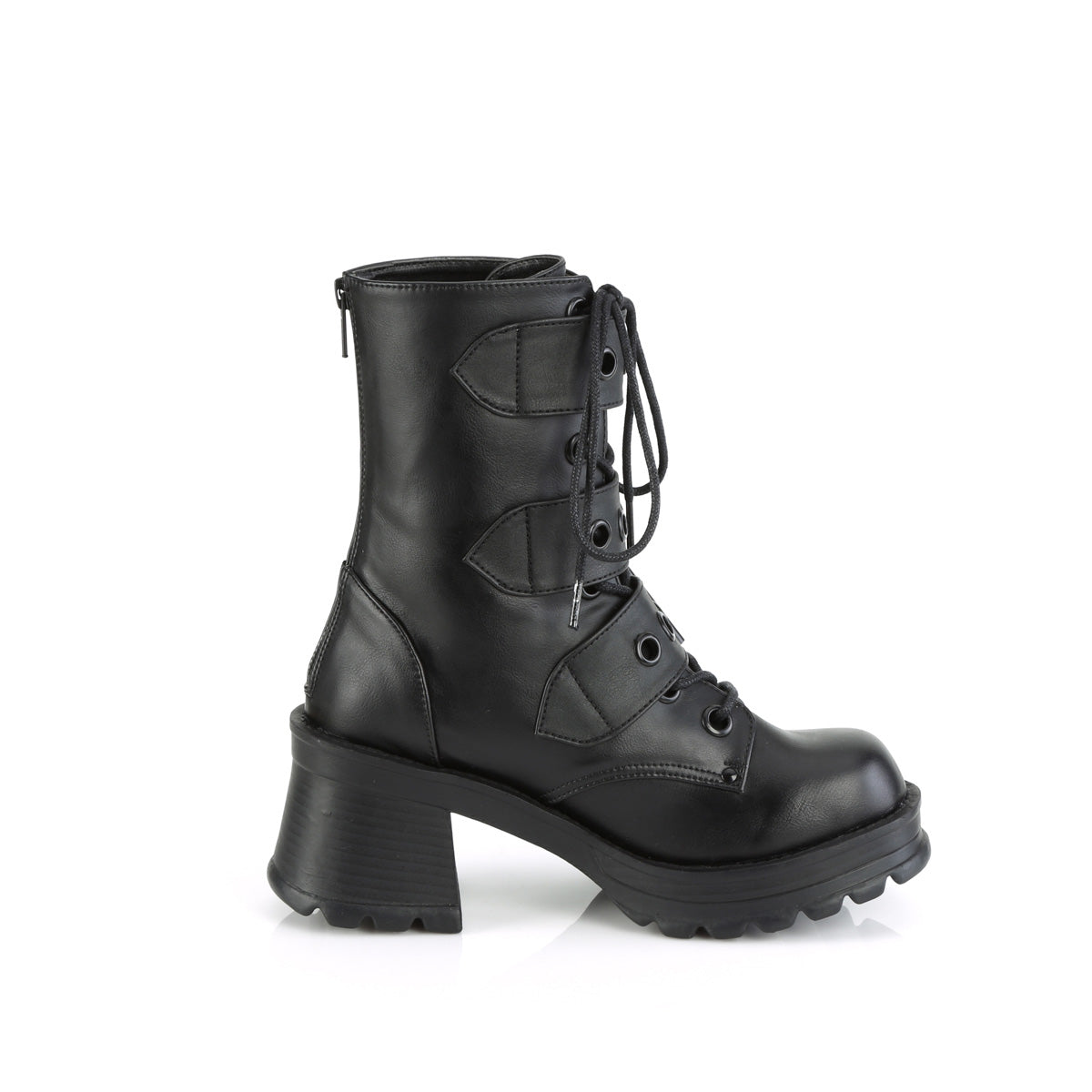 BRATTY-118 Buckle Boots by Demonia