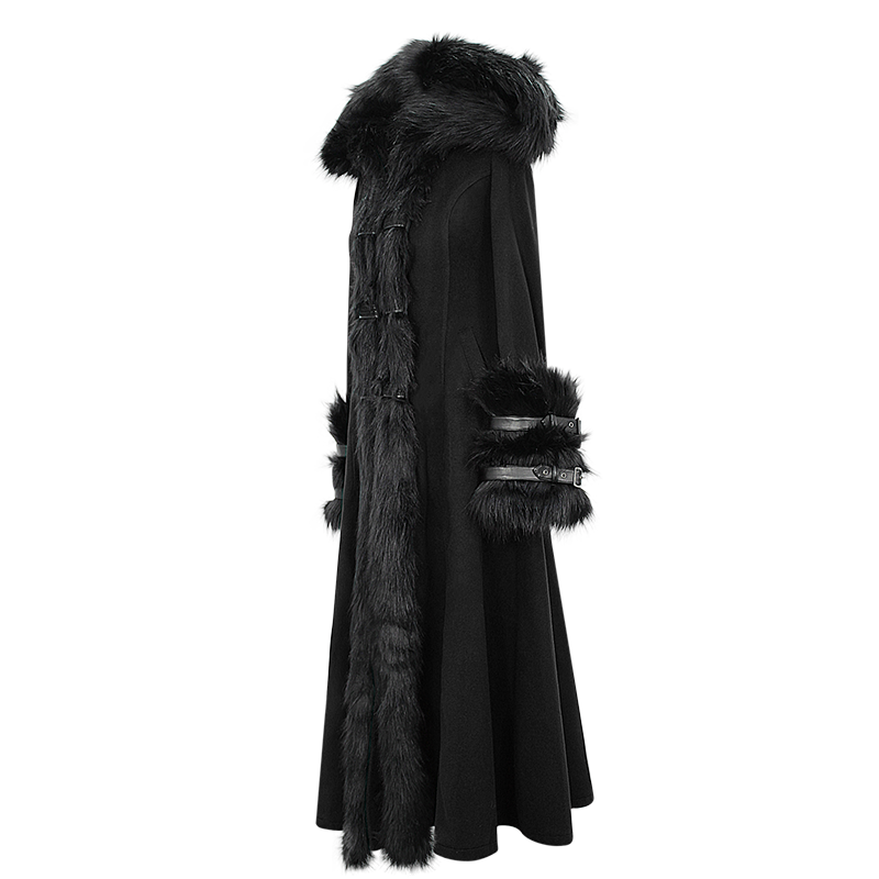 Trust The Raven Faux Fur Coat by Devil Fashion