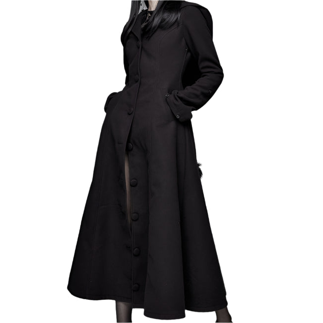 Trust The Raven Faux Fur Coat by Devil Fashion