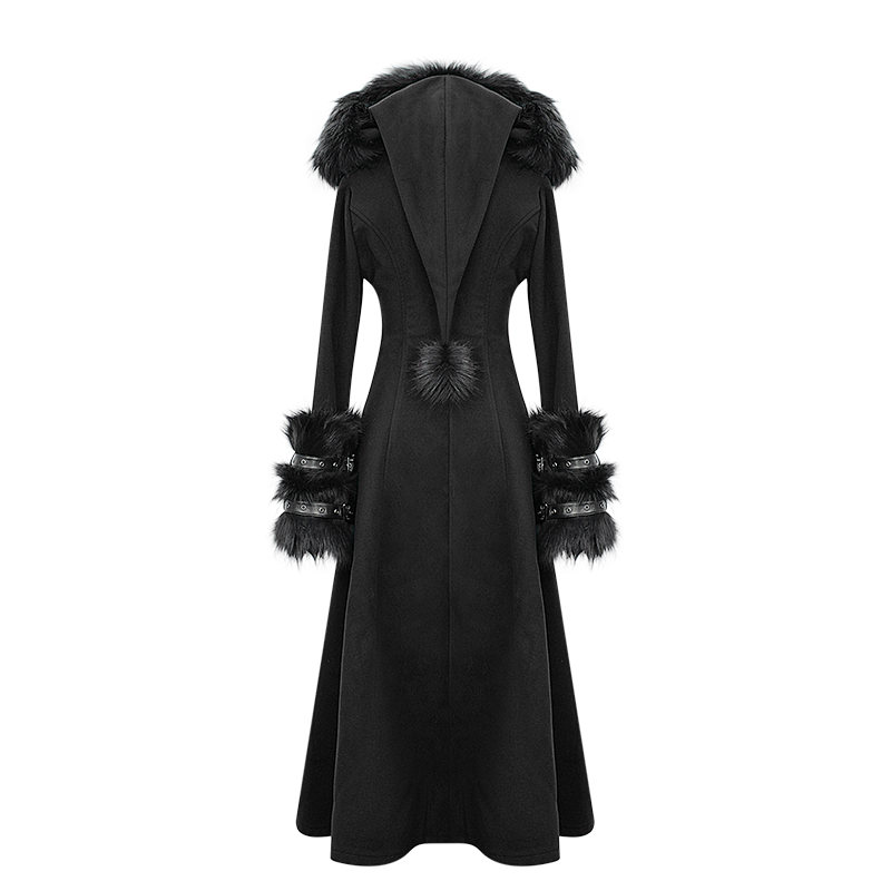 Trust The Raven Faux Fur Coat by Devil Fashion