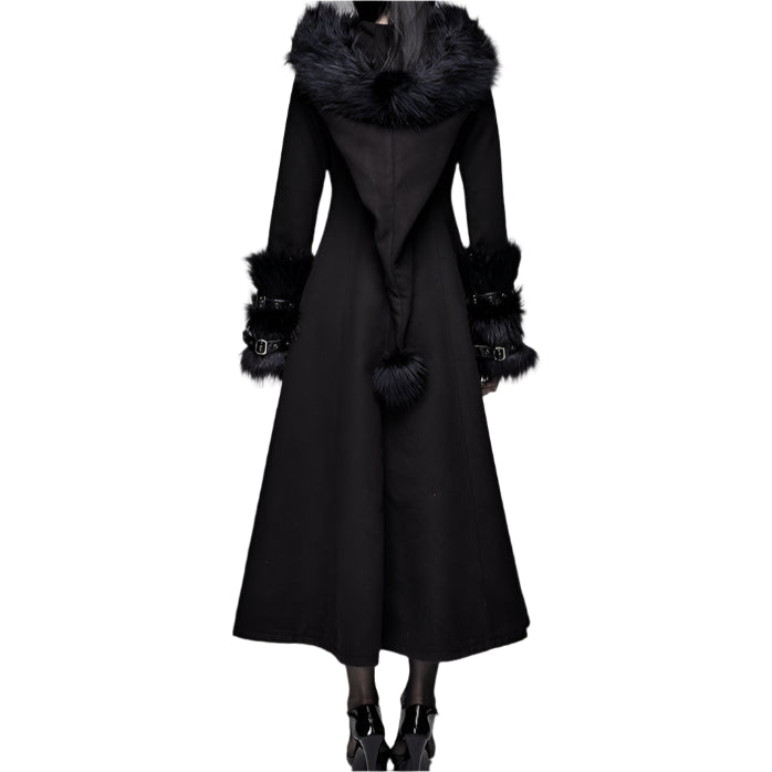 Trust The Raven Faux Fur Coat by Devil Fashion
