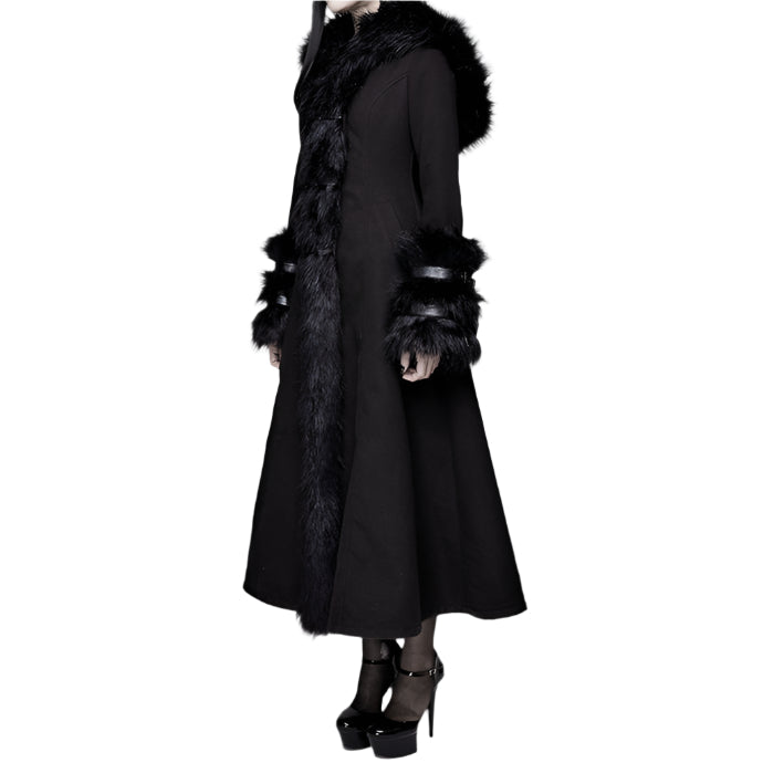 Trust The Raven Faux Fur Coat by Devil Fashion