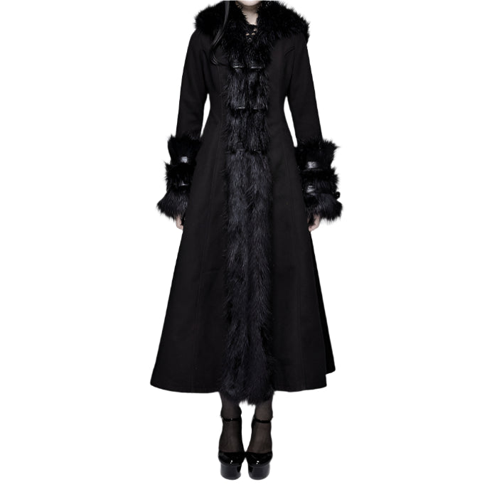 Trust The Raven Faux Fur Coat by Devil Fashion