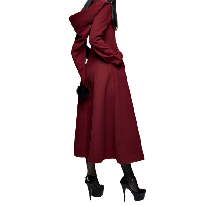Bleeding Hearts Faux Fur Coat by Devil Fashion