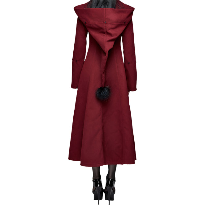 Bleeding Hearts Faux Fur Coat by Devil Fashion