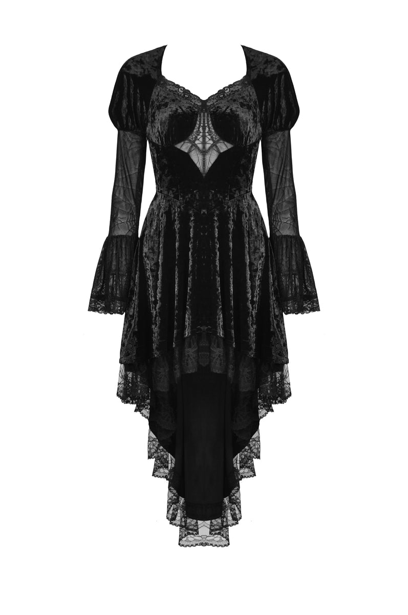 Love Affair Velvet Dress in Black