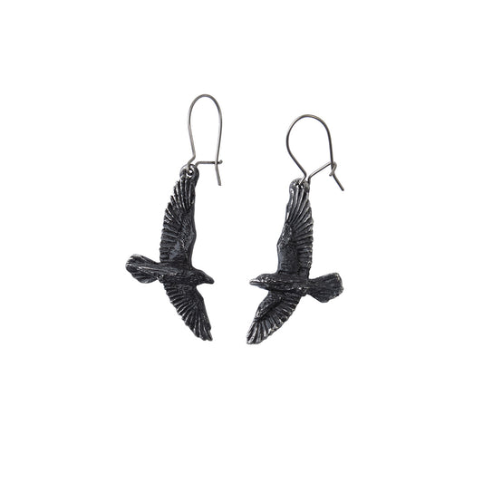 Black Raven Earrings by Alchemy Gothic