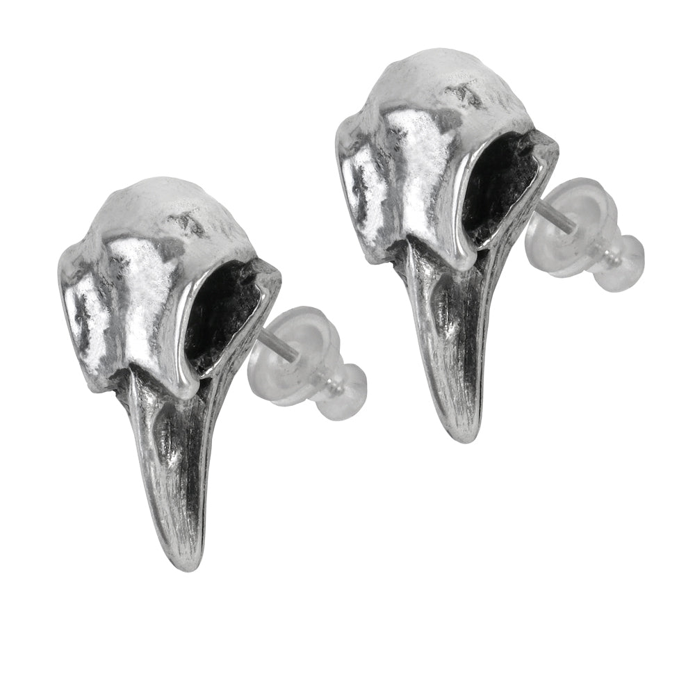 Raven Skull Earrings by Alchemy Gothic