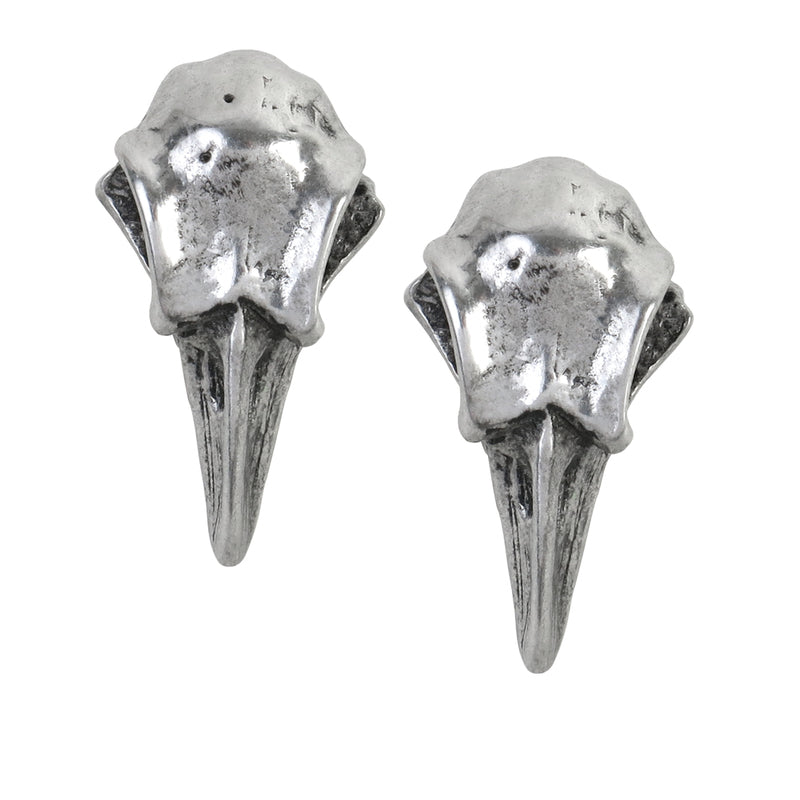 Raven Skull Earrings by Alchemy Gothic