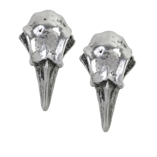 Raven Skull Earrings by Alchemy Gothic