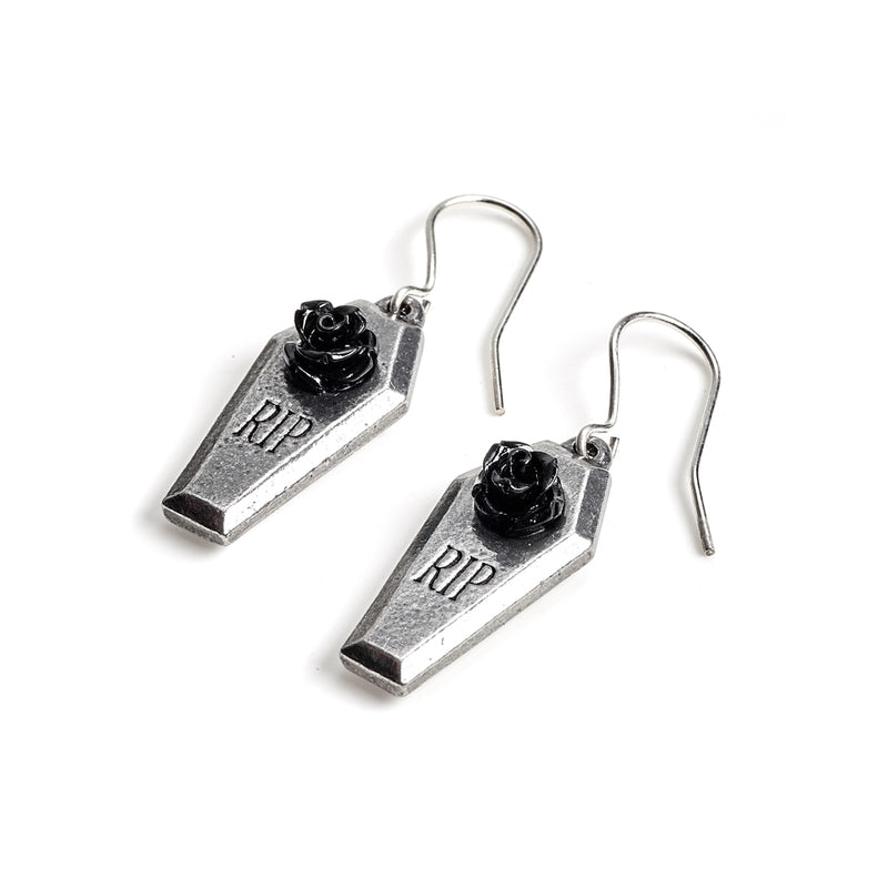 RIP Rose Earrings by Alchemy Gothic