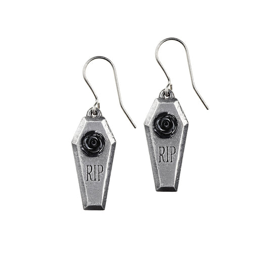 RIP Rose Earrings by Alchemy Gothic