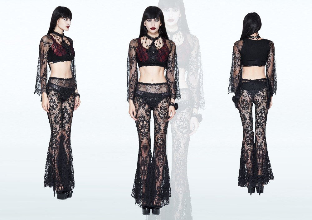 Luxury Lace Flared Pants by Eva Lady