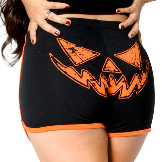 Pumpkin Trick Or Treat Running Shorts by Kreepsville 666