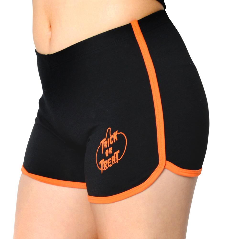Pumpkin Trick Or Treat Running Shorts by Kreepsville 666