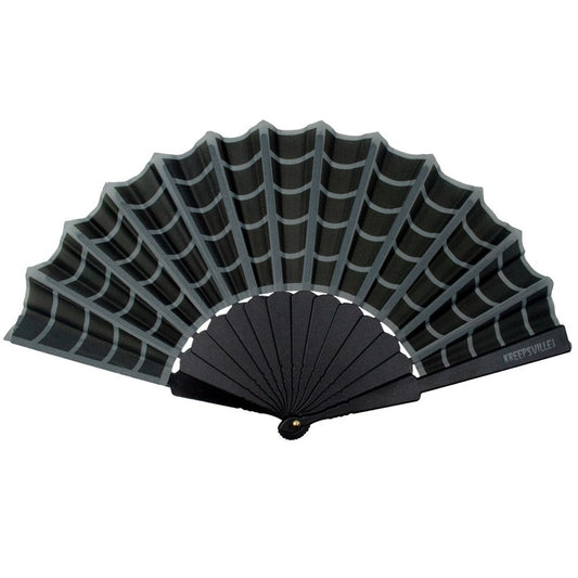 Spiderweb Scallop Black Fan by Kreepsville 666