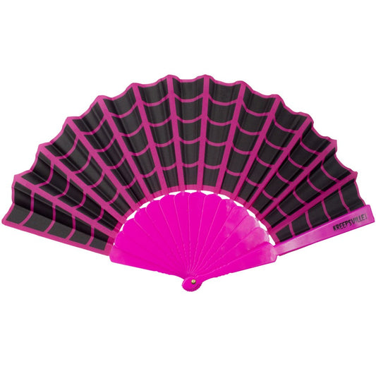 Spiderweb Scallop Pink Fan by Kreepsville 666