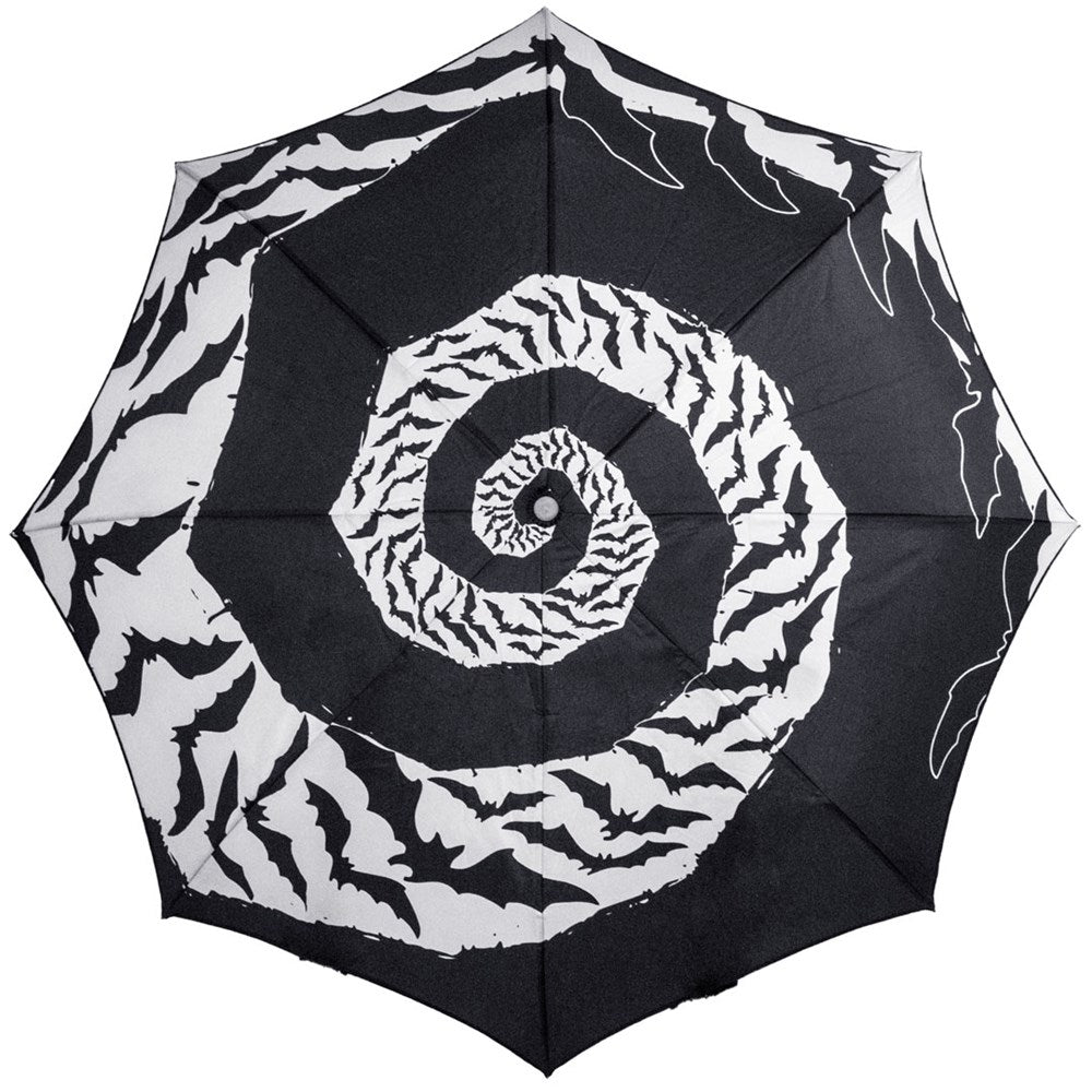 Skull Handle Bat Swirl Umbrella by Kreepsville 666