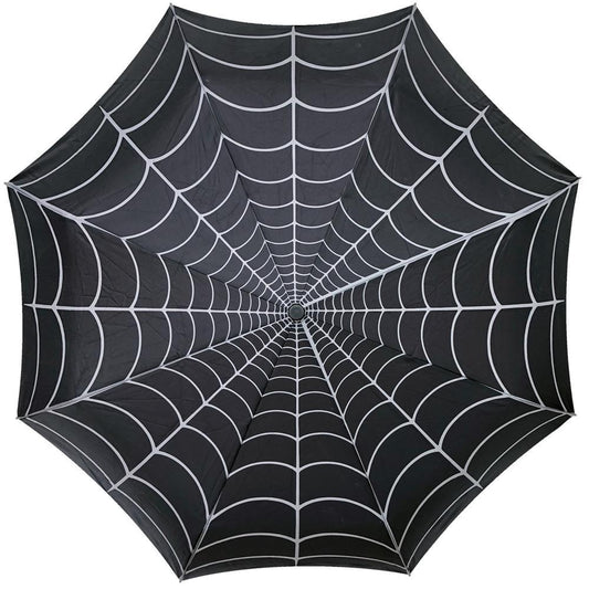 Skull Handle Spiderweb Umbrella by Kreepsville 666