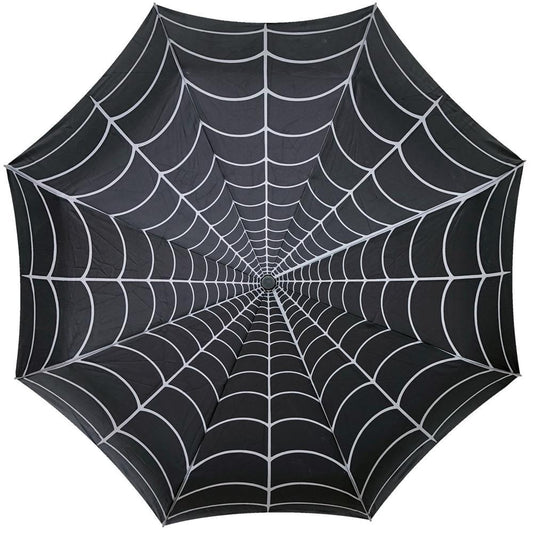 Skull Handle Spiderweb Umbrella by Kreepsville 666