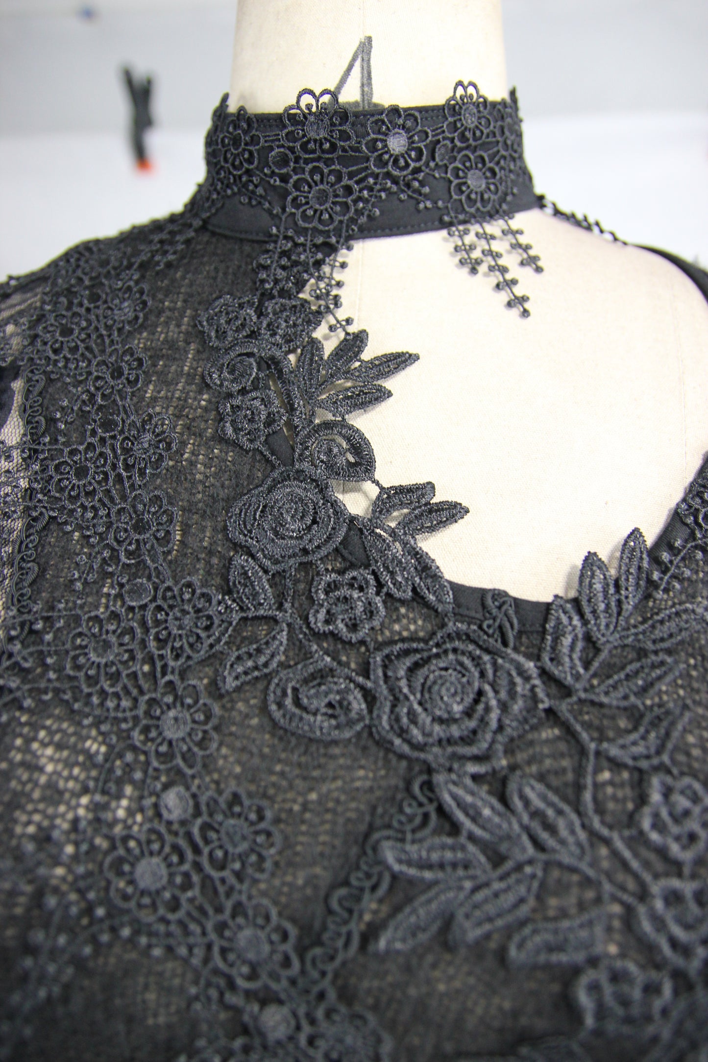 Rotting Roses Lace Sweater Top by Devil Fashion