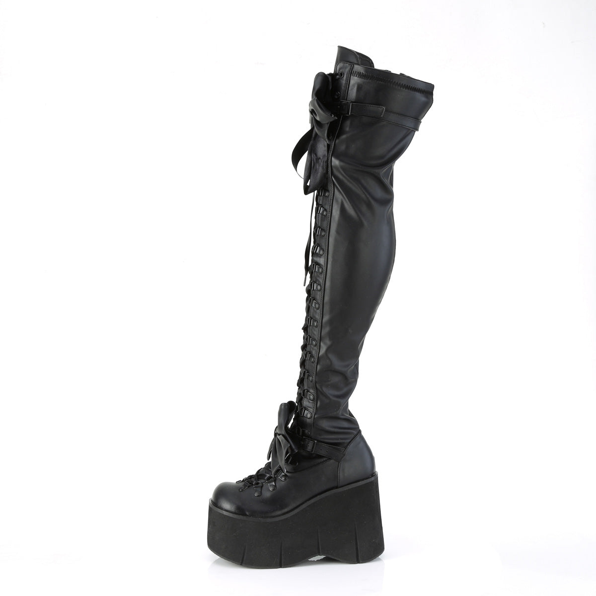 KERA-303 Bow Thigh High Boots by Demonia – The Dark Side of Fashion