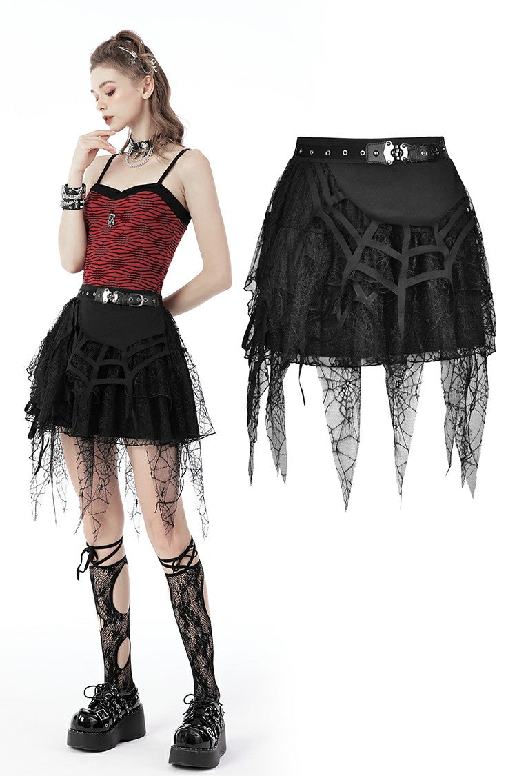 Lydia Spider Web Skirt by Dark In Love