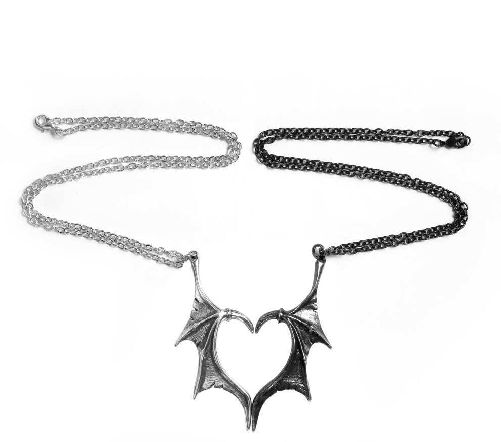 Darkling Heart Necklace Pair by Alchemy Gothic