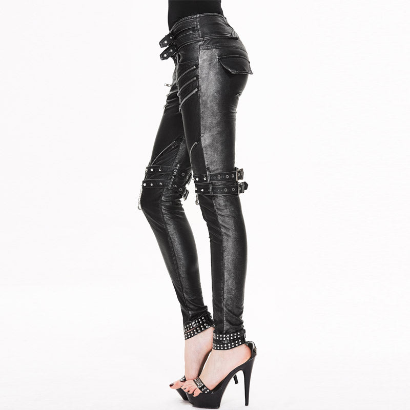 Reaper Faux Leather Biker Pants by Devil Fashion – The Dark Side of Fashion