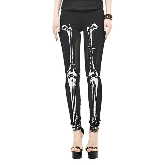 Creepy Bones Leggings by Devil Fashion