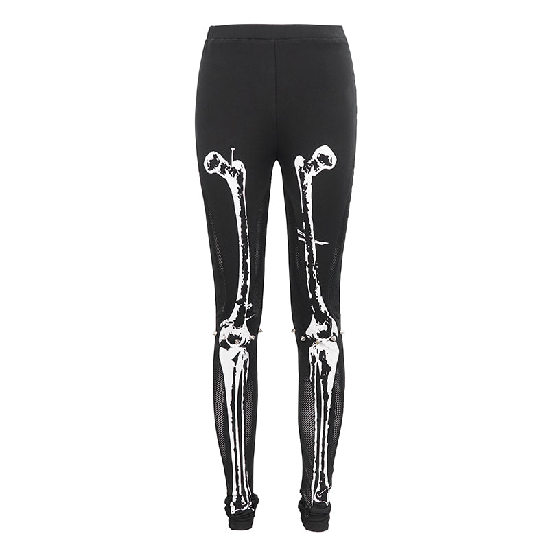 Creepy Bones Leggings by Devil Fashion