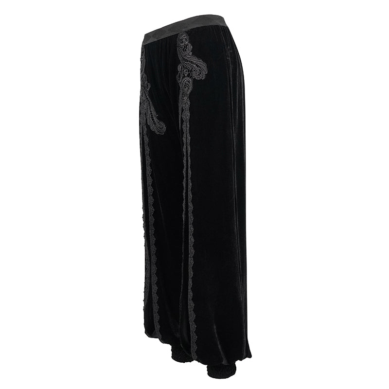 Undead Velvet Flared Pants by Devil Fashion