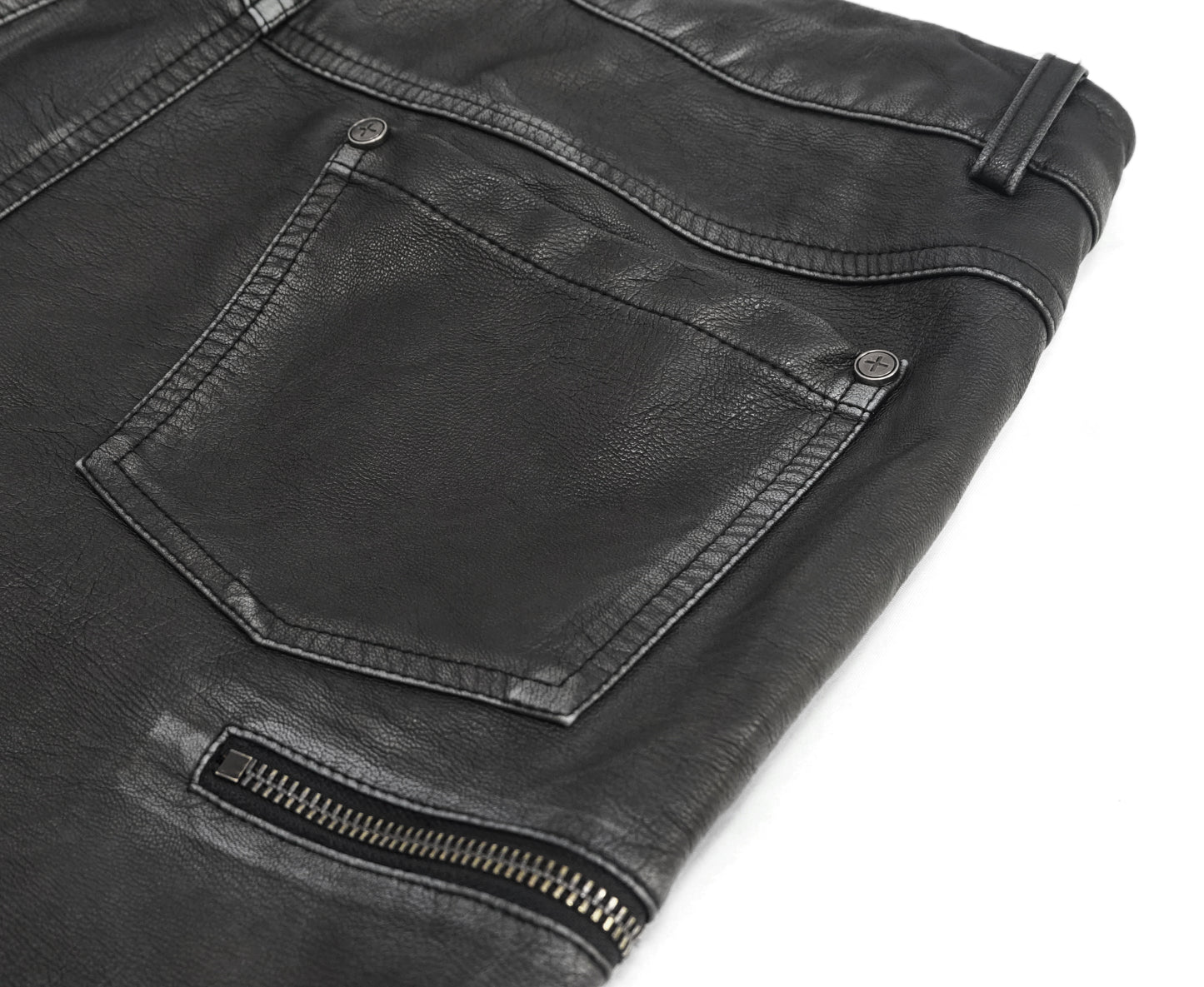 Patchwork Ghoul Faux Leather Pants by Devil Fashion