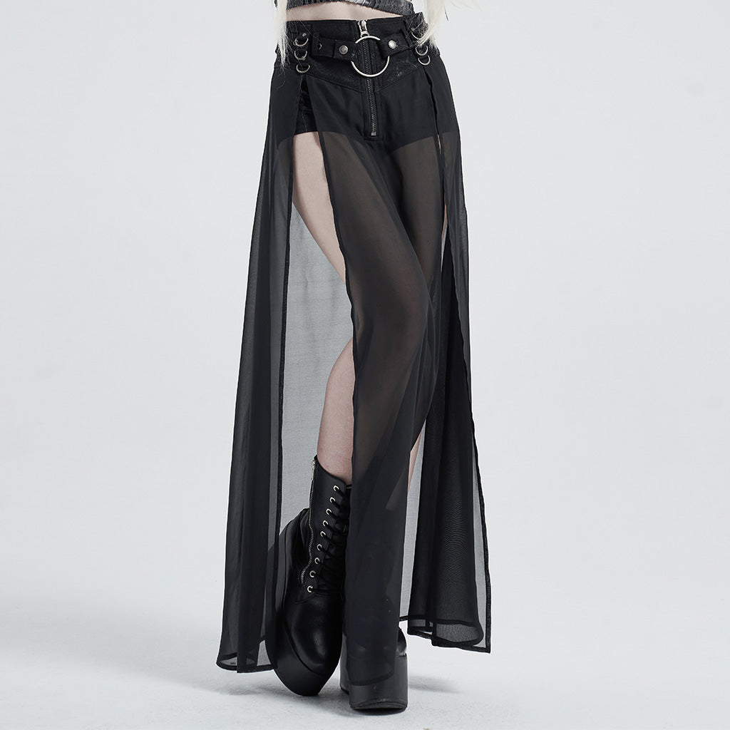 No Time For Sorrow Sheer Skirt by Punk Rave The Dark Side of Fashion