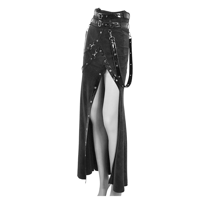 Merciless Tale High Slit Skirt by Devil Fashion